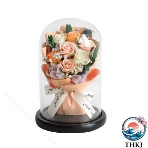 プリザーブドフラワー ガラスドーム 枯れない花...の詳細画像1
