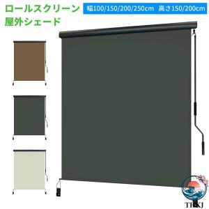 オーニングテント 日よけ 巻き取り式 幅 100 150 200 250 300cm 高さ 150 200 250cm ロールスクリーン 屋外シェード 日よけ耐水 目隠し 紫外線 遮熱効果