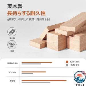 モニター支架 デスクトップ収納 無垢材 モニタ...の詳細画像3
