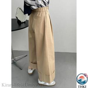 夏新作ワイドパンツ 綿 コットン 100% ガ...の詳細画像4