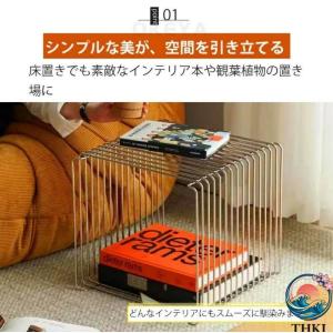 ステンレス メタル サイドテーブル スツール ...の詳細画像4