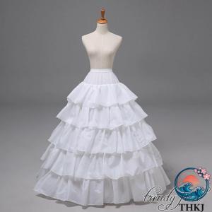 パニエ ワイヤー 5 段 ロング パニエ ペチコート ホワイト ドレス 花嫁 ウェディング 結婚式 演奏会 発表会 コスチューム コスプレ イベント 文化祭 体育祭