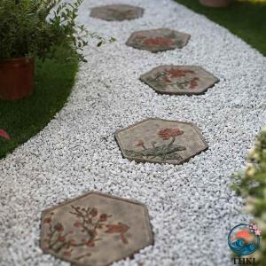 舗石 飛び石 敷石 平板 踏み石 花模様 置く...の詳細画像2
