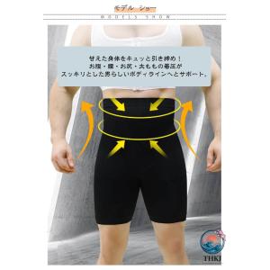 加圧スパッツ メンズ 夏用 5 分丈 大きいサ...の詳細画像2