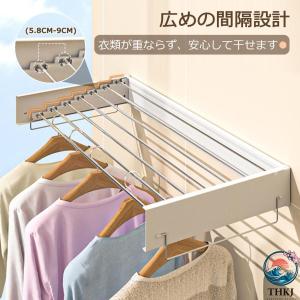 折りたたみ式 物干しラック 物干しハンガー 壁...の詳細画像3
