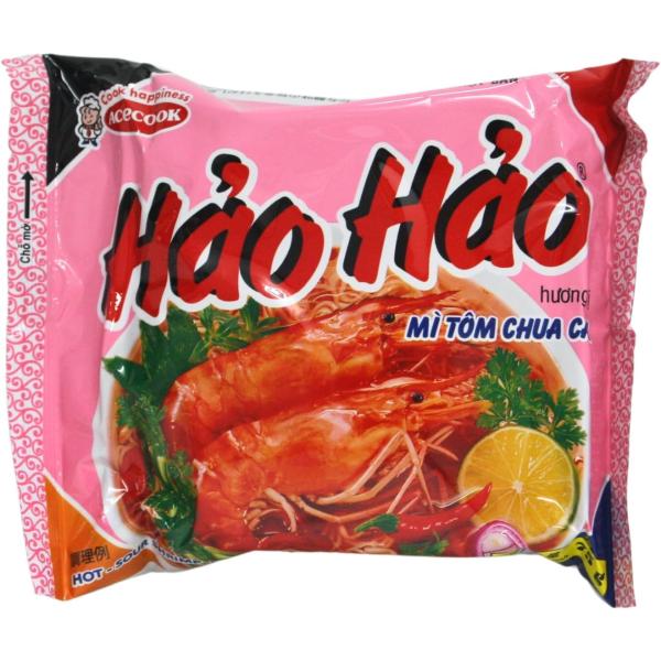 エースコック ハオハオ ベトナム インスタント麺 ピリ辛エビ味 10袋入り 年賀 遅れてごめん（お急...