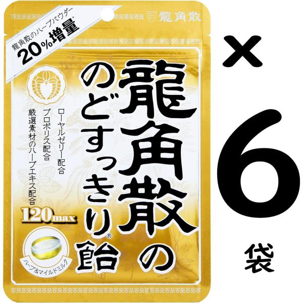 龍角散 龍角散ののどすっきり飴120max袋 88g×6袋 遅れてごめん 父の日 お中元（お急ぎの方...