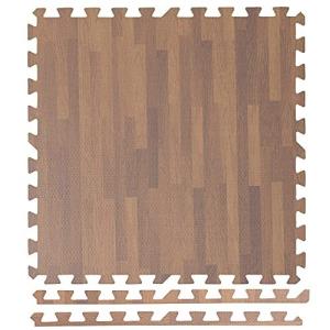 アイリスプラザ ジョイントマット 大判 60cm 木目 10mm 木目調 インテリア カラーマット 防音 傷防止 ペット 赤ちゃん MKJTM-601