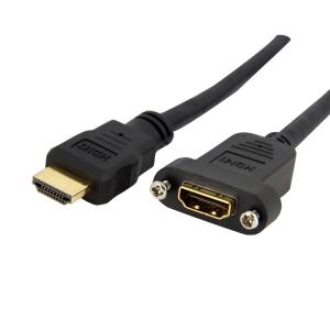 StarTech スターテック HDMI 1.4ケーブル/91cm/4K30Hz/パネルMT/メス・オス/ブラック｜ymobileselection