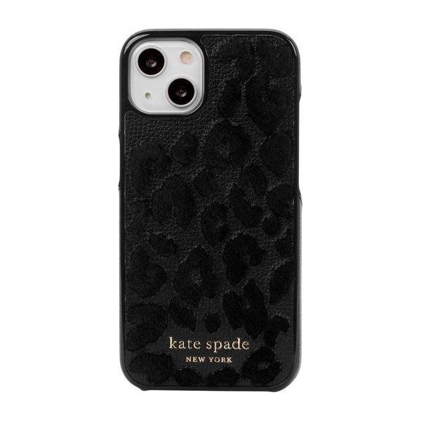 kate spade スマホケース ハード iPhone13 ヒョウ柄 ブラック 2021 KSNY...