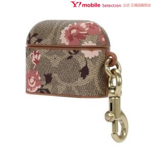 COACH コーチ AirPods ケース   革 レザー Coach柄 花柄 ブラウン 2021 Coach Leather AirPods Case Prairie Rose Signature C Khaki｜ymobileselection