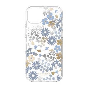 スマホケース 携帯ケース iphone14Plus ケース kate spade ケイトスペード FlowerFields/Dusty Blue  KSNY Protective Hardshell アイフォン アイホン｜ymobileselection