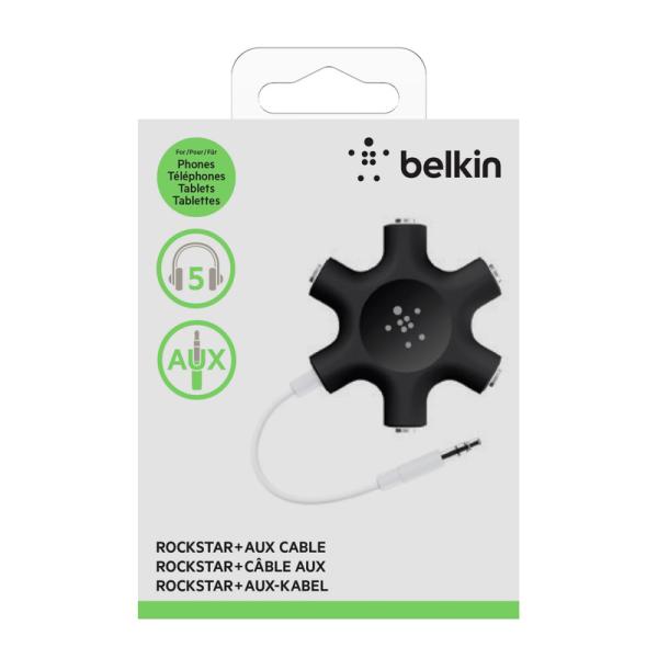 BELKIN ロックスター スピーカー アンド ステレオ スプリッター 黒