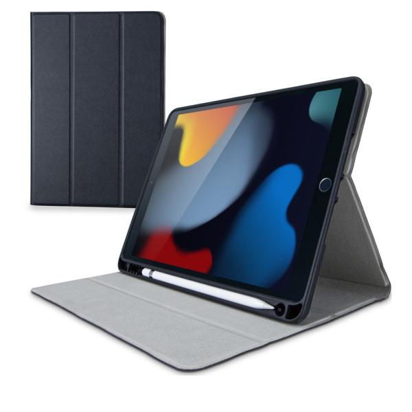 エレコム ELECOM iPad 10.2 2019年/フラップケース/Pencil収納/ブラック