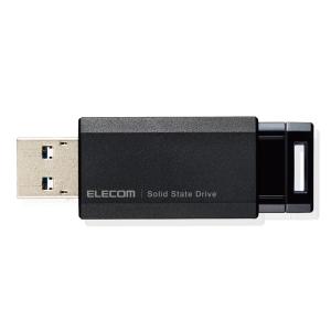エレコム ELECOM ESD-EPK1000GBK 外付けSSD/ノック式/USB3.2(Gen2)対応/1TB/ブラック｜ymobileselection