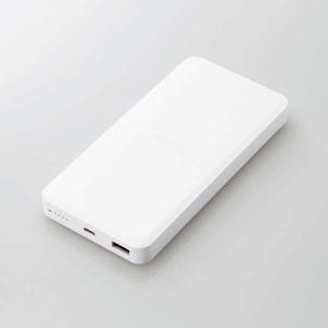 エレコム リン酸鉄モバイルバッテリー/12000mAh/USB Power Delivery/20W出力/USB-A出力1ポート/USB-C入出力1ポート/ホワイト｜ymobileselection