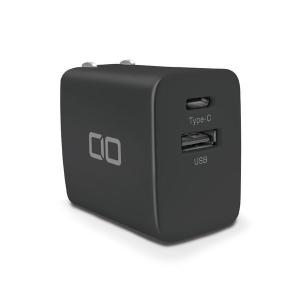 CIO シーアイオー 2ポート充電器 充電器 iphone スマホ タイプc usb 急速充電 ブラック PD 20W & QC対応 CIO-PDQC20W-WH