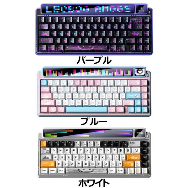 AULA AMG65JP メカニカルキーボード 有線/無線対応 RGBバックライト 茶軸 バランス型...