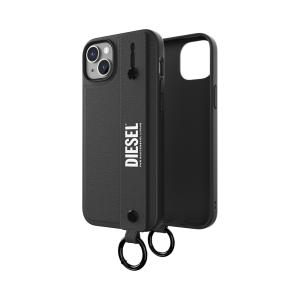 スマホケース 携帯ケース iphone14Plus ケース DIESEL ディーゼル ブラック 革 レザー  Leather Handstrap Case アイフォン アイホン 携帯カバー おしゃれ｜ymobileselection