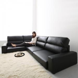 フロアソファ おしゃれ ローソファ 白 合皮レザー 4人掛け 四人 よにんがけ l字 コーナーソファ...