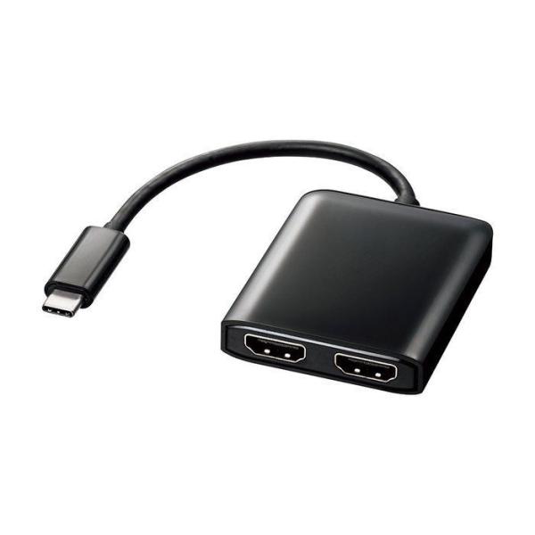 USB TypeC MSTハブ Type-Cから2台のHDMIを持つディスプレイに接続できる変換アダ...
