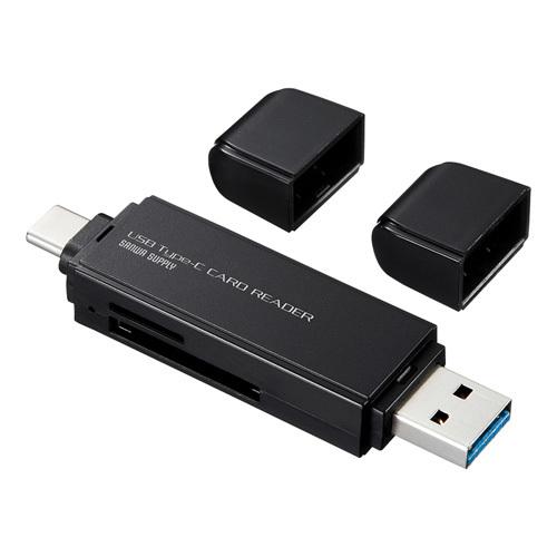 USB Type-Cコンパクトカードリーダー USB Type-CとUSB Aの両方で使えるSDカー...