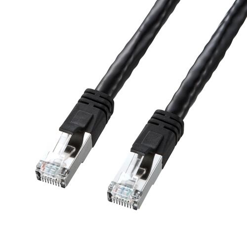 PoE CAT6LANケーブル 3m ブラック LANケーブル1本で機器への通信と電力供給が可能なP...