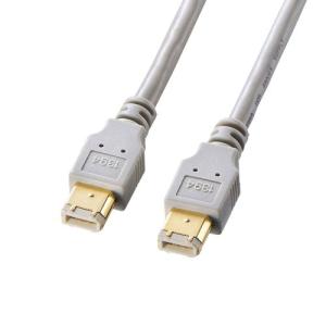 IEEE1394ケーブル 6pin-6pin 0.3m ライトグレー FireWire KE-1394-03K サンワサプライ 送料無料  新品｜yms-reusestore