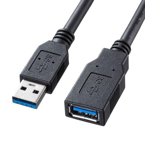 USB3.0延長ケーブル ブラック 1m USB3.0 USB3.2 Gen1/USB3.1コネクタ...