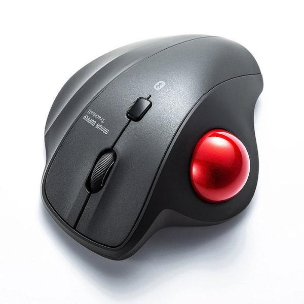 Bluetoothトラックボール マウス（ブラック） 静音 ワイヤレス エルゴノミクス サンワサプラ...