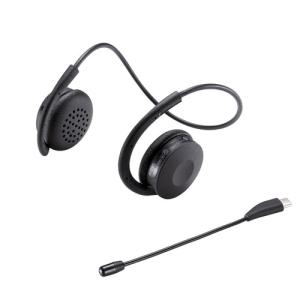 Bluetoothヘッドセット 両耳 外付けマイク付き ヘッドバンドタイプ 小型 MM-BTSH63BK サンワサプライ 送料無料 メーカー保証 新品｜yms-reusestore
