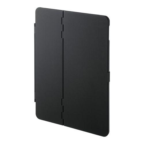 iPad 10.2インチ ハードケース ブラック フラップの開閉でオンオフが連動するスタンド 第7/...