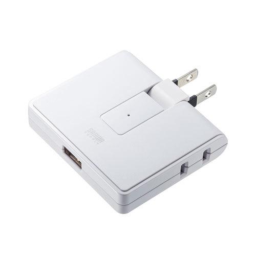 USB充電ポート付きモバイルタップ 電源差込口付きでUSB充電も可能 薄型 TAP-B104UN サ...