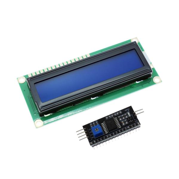 YMS PARTS LCD 1602 ディスプレイモジュール 青色背景白文字 16×2行 （分離型 ...