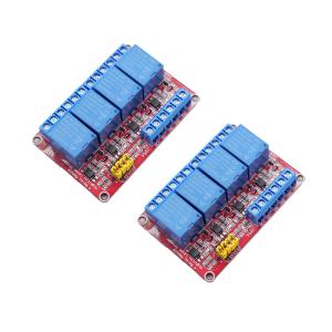 YMS PARTS【2個入】12V リレーモジュール 4チャネルタイプ 4回路 Arduino・Raspberry Pi対応 電子工作・自動制御用 スイッチング基板
