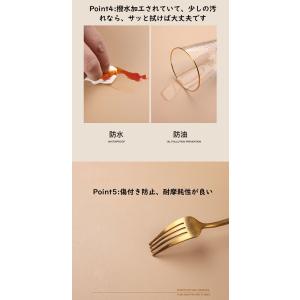 テーブルクロス テーブルマット PU 皮革生地...の詳細画像3