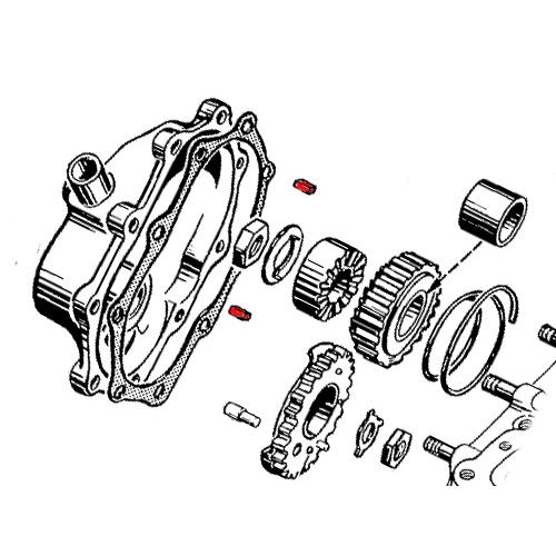 1937-1984 4速 トランスミッション キック スターター クラッチ ギヤ クランク ギヤ 用...