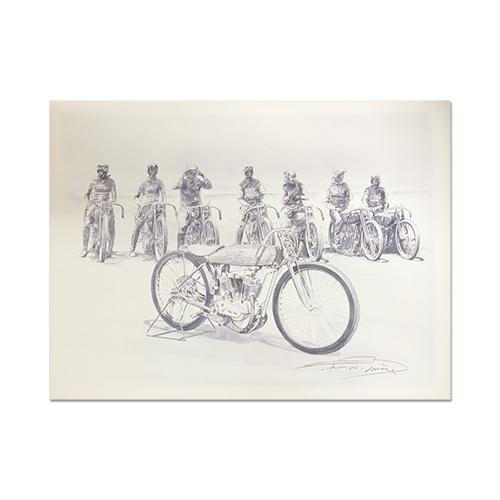 EARLY RACER アーリー レーサー 絵画 絵 ポスター 40x30cm France フラン...