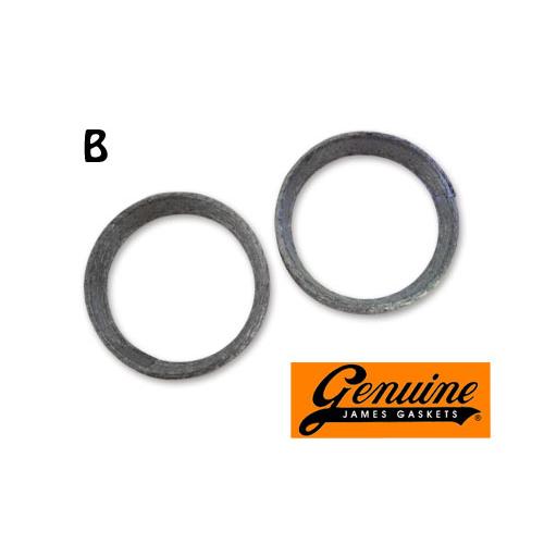 エキゾースト マフラー エキパイ ガスケット EVO ツインカム スポーツスター 2枚セット 排気漏...