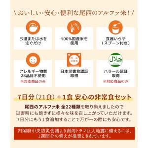 アルファ米 全種類 完全制覇 22種類 22食...の詳細画像1