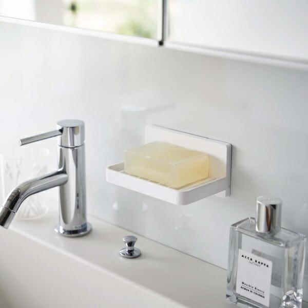 フィルムフック水が流れるソープトレー　ミスト　ホワイト