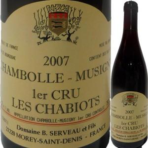 （赤ワイン）ドメーヌ・ベルナール・セルヴォー・シャンボール・ミュジニー・プルミエクリュ・レ・シャビオ　2007 wine