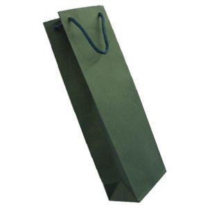 ワイン袋 1本用 無地グリーン（ギフトgift） wine