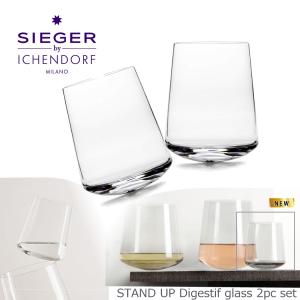 STAND UP / SIEGER by ICHENDORF Digestif Glass カクテルグラス ２個セット ガラス 透明 おしゃれ｜yo-ko