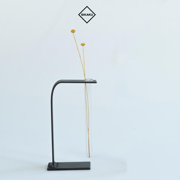 SIKAKU シカク フラワーベース OJIGI 花器 一輪挿し スチール おしゃれ 店舗ディスプレ...