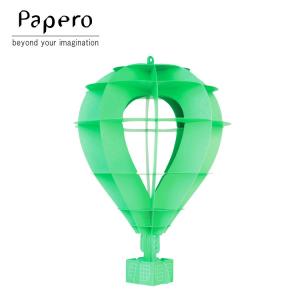 ペーパークラフト Papero Bean ペイパロビーン Big Hot Air Balloon Green 気球（大） グリーン・キッズ・知育玩具｜yo-ko