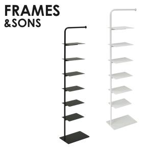 UMENO DESIGN シューズラック-7 ブラック F＆S  フレームズアンドサンズ スリッパ収納 靴収納 玄関収納 スチール収納 アンティーク家具 デザイナーズ家