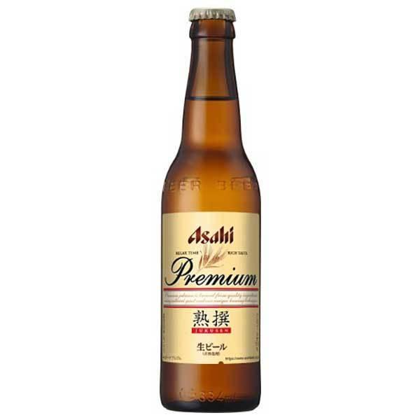 アサヒ プレミアム生ビール熟撰 小びん334ml x 30本 ケース販売 瓶 国産 ビール ALC ...