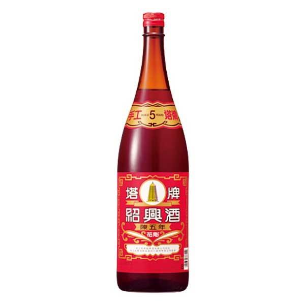 紹興酒 塔牌 花彫 陳五年 16度 瓶 1.8L 1800ml x 6本 ケース販売 宝酒造 中華人...