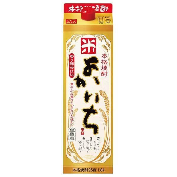 本格焼酎 よかいち 米 25度 紙パック 1.8L 1800ml x 6本 ケース販売 送料無料 本...